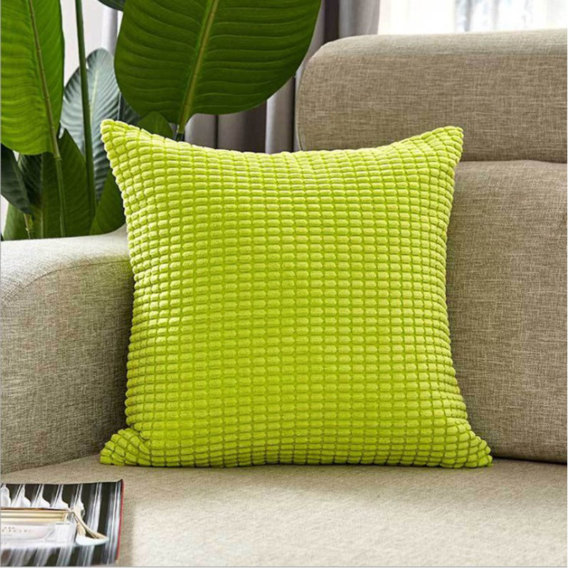  Housse de coussin carrée en polyester, 18 po x 18 po, Vert