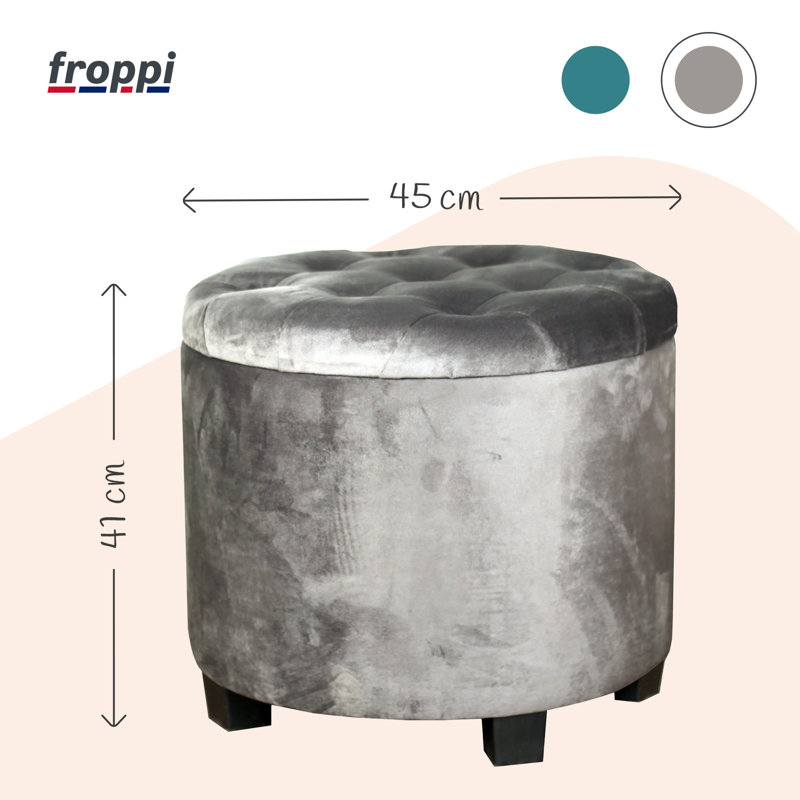 Premium Stool with Storage, Dark Grey