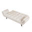 57 pouces canapé beige doux deux accoudoirs coussin décoratif confortable