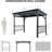 6.5X12ft Hardtop Grill Gazebo, Outdoor BBQ Gazebo With 2 Side Shelves And Sloping Galvanized Steel Roof, Metal Permanent Grill Canopy With Ceiling Hooks For Patio, Lawn, Backyard, Deck-111481270