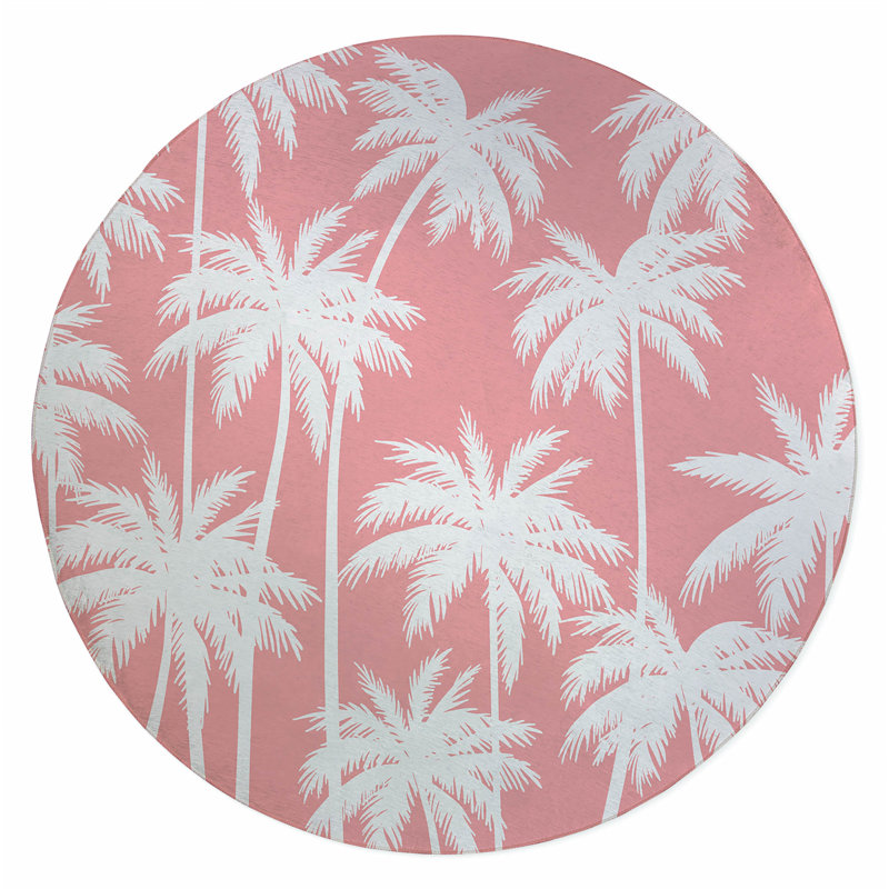 Tapis d'extérieur Palm, Rond 5 pi