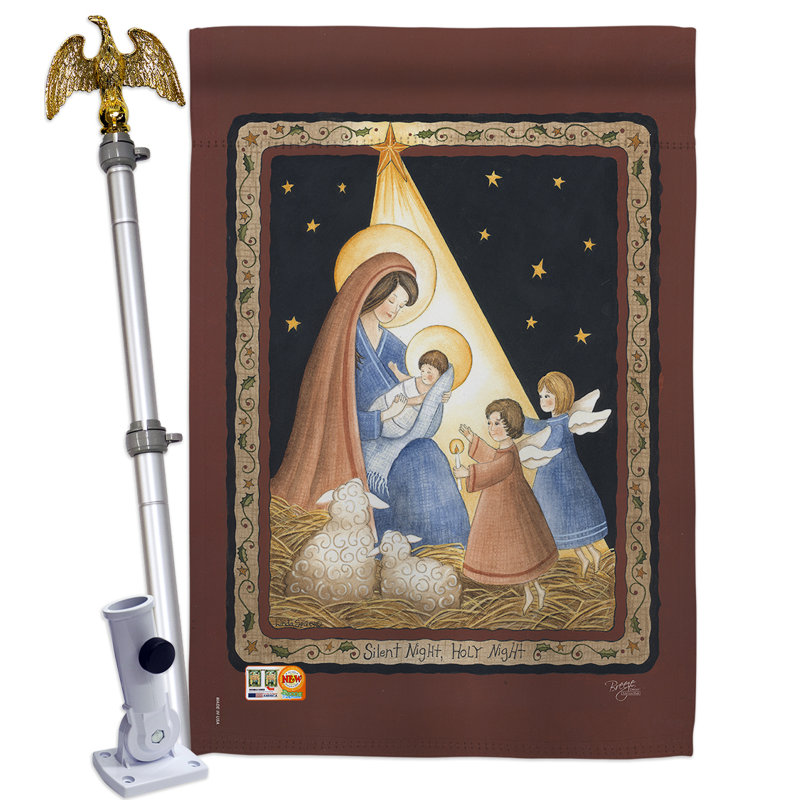 Double Sided 40'' H x 28'' W Polyester Christmas Flag Set