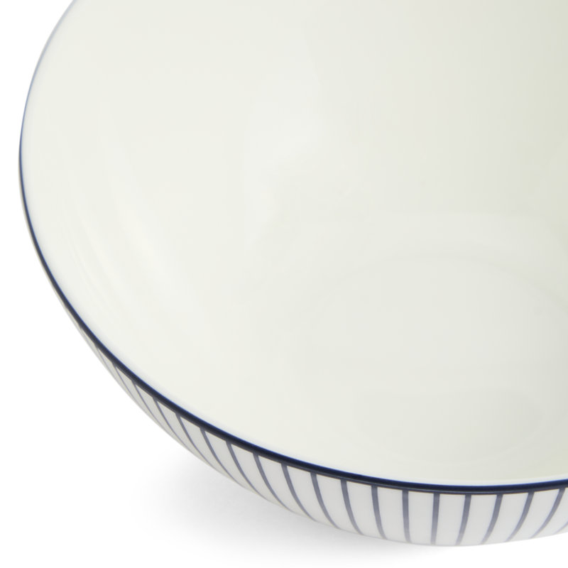 Wedgwood Gio Blue Cereal Bowl 6.2in Pinstripe, Blue/White