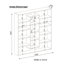 135.7cm H x 125cm W Library Bookcase-94817612