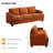 89'' Upholstered Sofa, Modern 3 Seater Corduroy Couch With Square Armrests-2128305173