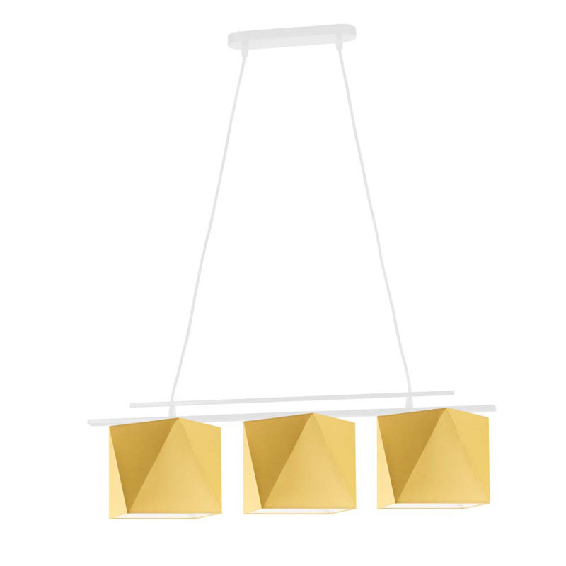 Dendrick 3 - Light Kitchen Island Pendant, Yellow, White