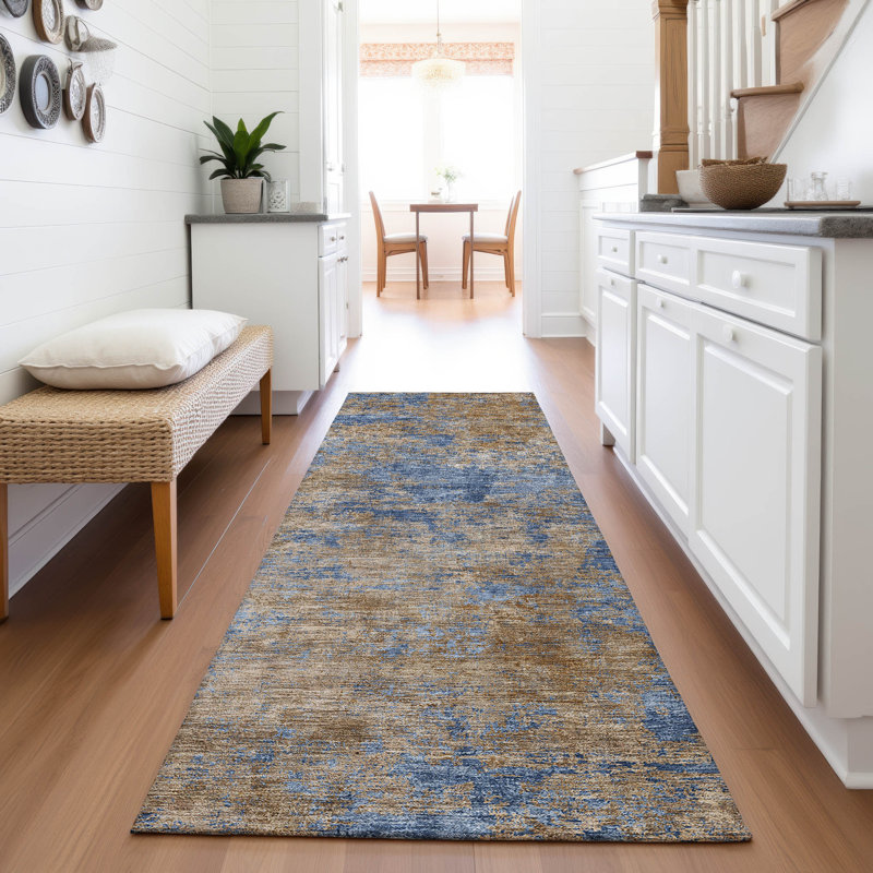 Premium Machine Washable Alexa AMF1093 Abstract Rug, Runner 2'3" x 7'6"