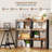 2 Pcs 4 Tier Bookshelf Wooden Bookcase With Dual Anti-tipping Kits Open Shelving Unit Natural-291223778