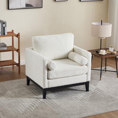 Upholstered Accent Chair With 2 Pillows
