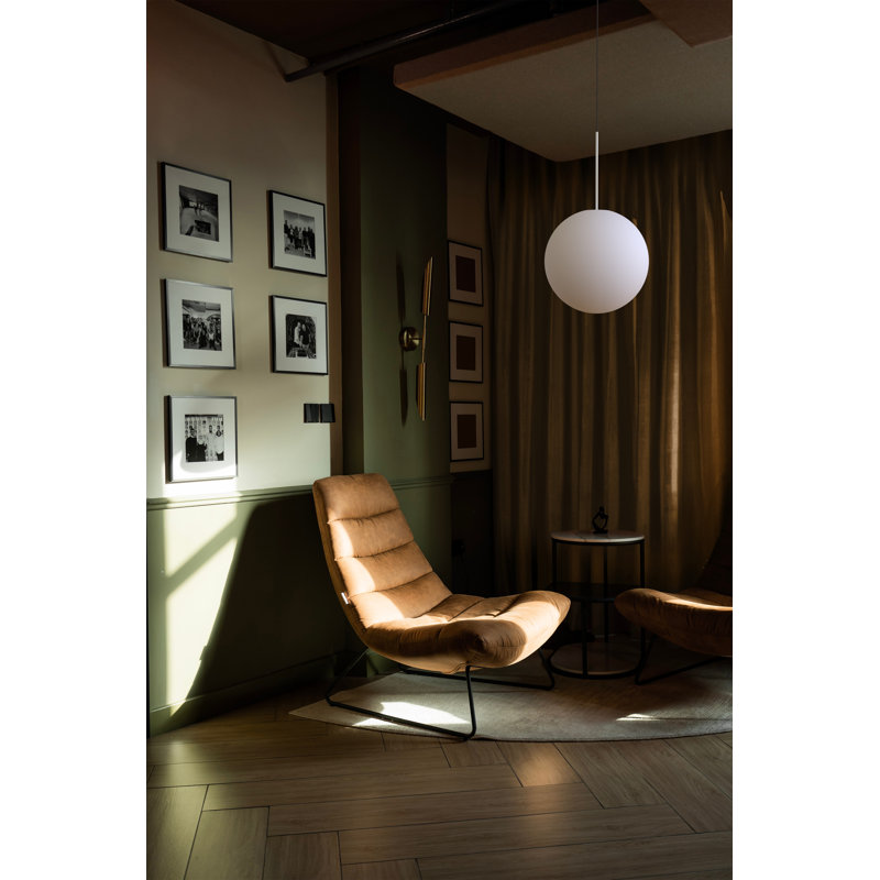 Bola Sphere Pendant, Chrome, 26.4" H x 16" W x 16" D