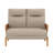 48" Upholstered Loveseat Sofa With Rattan Arms-1652423432