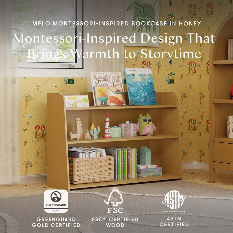 Melo Montessori-Inspired Bookcase, Honey