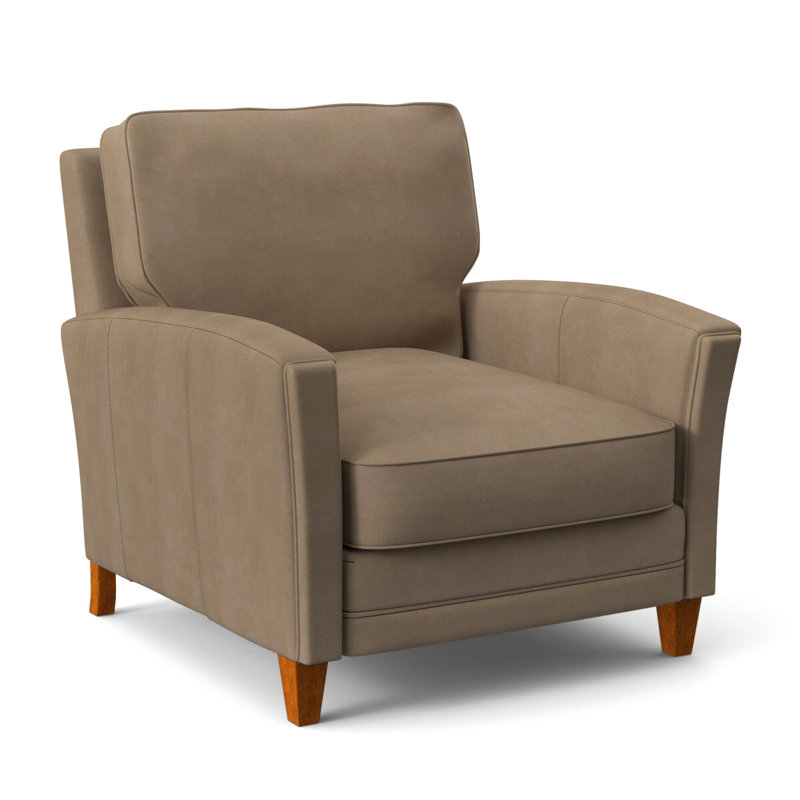 Zion Armchair, New Classiques, Aline Light Gray Stonewash Genuine Leather