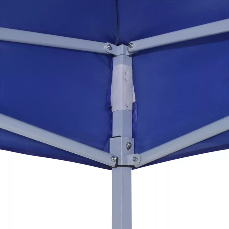 Steel Pop Up Gazebo, Blue, 235cm H x 300cm W x 300cm D, Silver