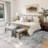 Distressed Abstract Non Slip Washable Area Rug(9'X12', Grey)-455234520