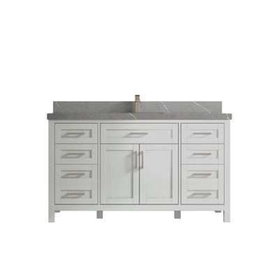60'' Single Bathroom Vanity with Quartz Top
