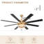 Ventilateur de plafond 72 po Terriek Modern-643553646
