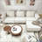 Boneless Modular Sectional Sofa: Luxury Cloud Sofa With Ottoman, Sofa Cushions, Removable & Washable, Soft Linen Sofa, Extra-Large White Living Room Sofa-1613394105