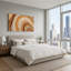Couches de grès courbées sur toile brune et beige-671515775