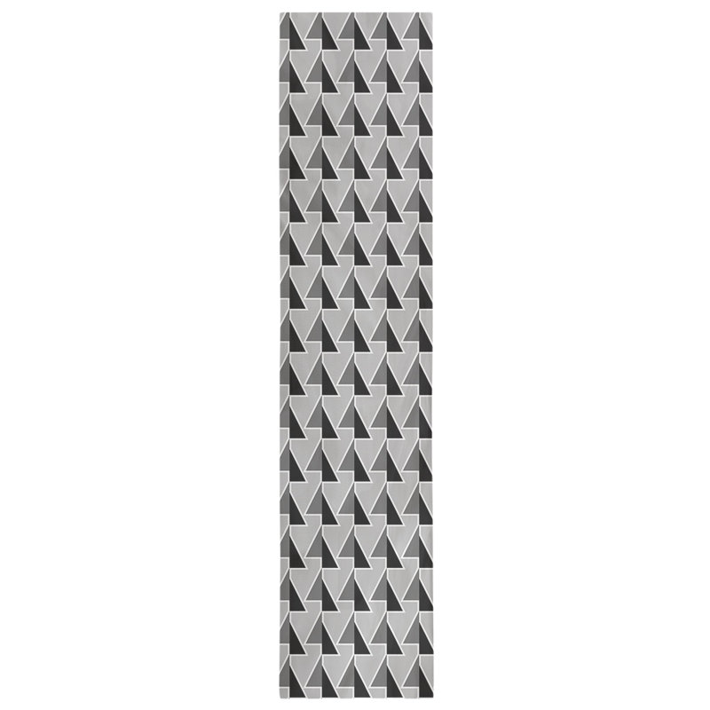 Chemin de table à flèches changeées, 16 po x 90 po, Noir clair / gris foncé
