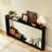 Black 70.1 - Inch Table With Curved Profile, Multifunctional For Kitchen And Doorway, Fast Assembly Process Entrance Wave Like Design, Suitable Many Settings, Quick-1793481862