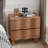 Farmhouse 2-Drawer Nightstand With Wave Design Front In Brown-873904832