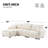 110" Modular Sectional Sofa, L Shape With Extra-Large Seat, Pull-Line Design, Movable Ottoman, High Density Foam, Free Combination, Sturdy Metal&Wood Frame, Boucle Fabric-2028311608