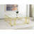 Matte Brass Square Glass Top Coffee Table