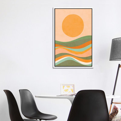 Rainbow Waves Landscape by Dominique Vari - Print on Canvas