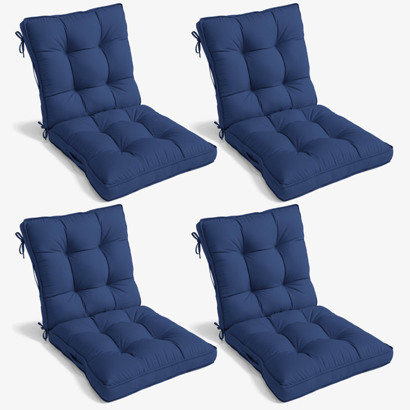 Coussin de siège / dossier extérieur / intérieur, Bleu, L 21 po x P 21 po 