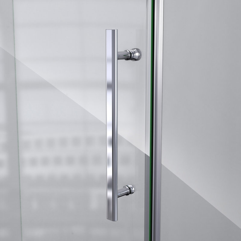 Prism Plus 38" W x 38" D x 72" H Frameless Neo-Angle Shower Enclosure, Brushed Nickel