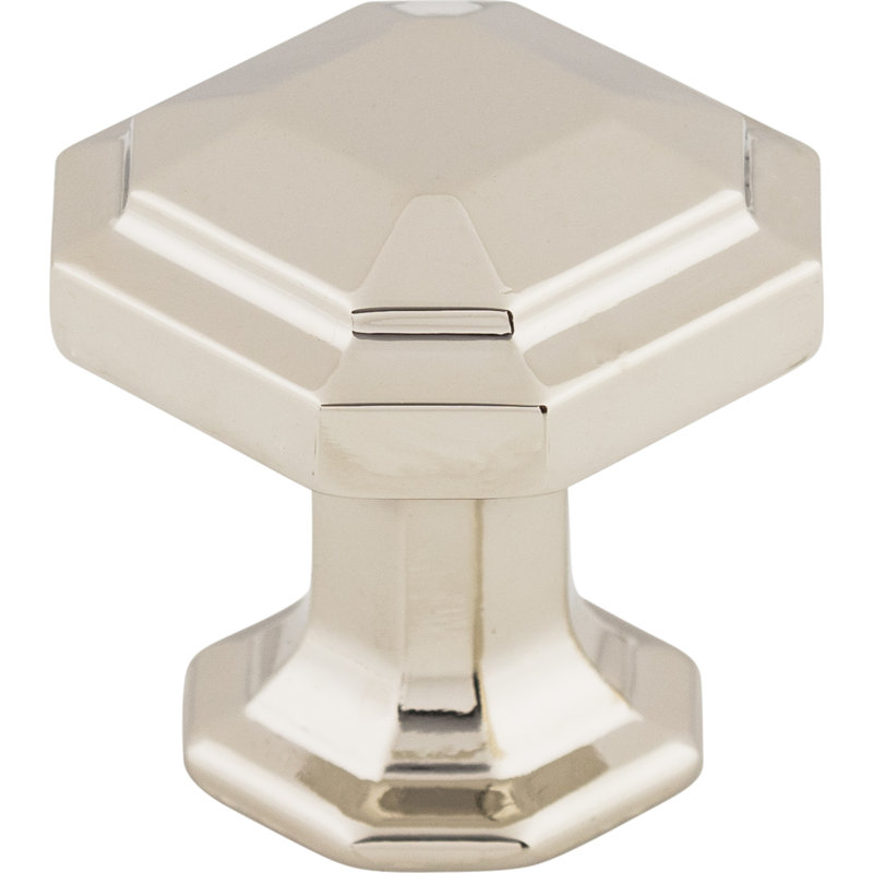 Emerald 1 1/8" Diameter Round Knob, Polished Nickel
