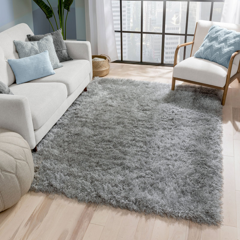 Kuki Solid Colour Shag Area Rug, Rectangle 160 x 220cm