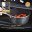 Tower T900217 Cerastone Pro 22cm Forged Aluminium Saucepan with Tempered Glass Lid, Non-Stick Coating, Graphite