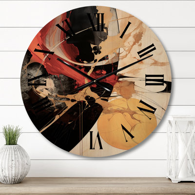 Horloge murale en bois massif Spacek