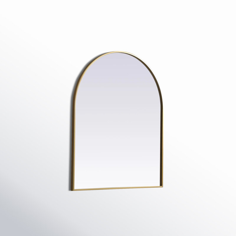 Sabine Metal Arch Wall Mirror, Brass, 36" x 30"