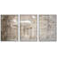 Gris et blanc, coup de pinceau, champ de couleur, formes abstraites, art moderne chic, ultra 3 pièces-94434217-94434220