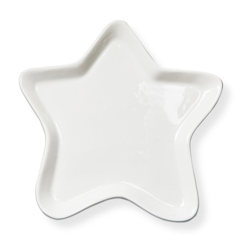 Star Platter White Earthenware Everyday