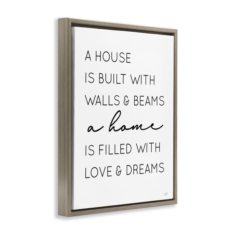 «Love & Dreams Sentiment Floater» par Lux + Me Designs, Cadre flottant orme Montalcino, H 21 po x l 17 po
