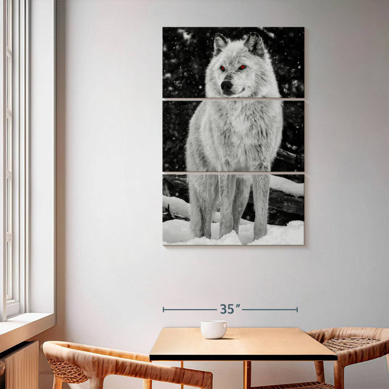 Brampt Wolf Amber Eyes, 65" H x 42" W