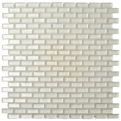 Glacier Beige Glass Mosaic Tile