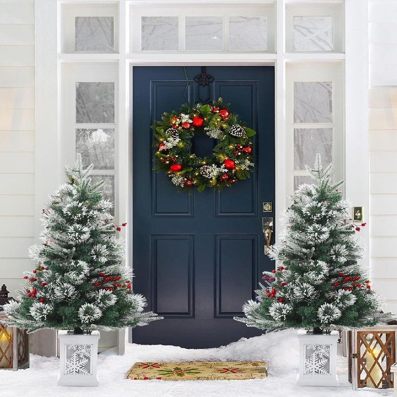 1097.3cm H Lighted Artificial Christmas Tree