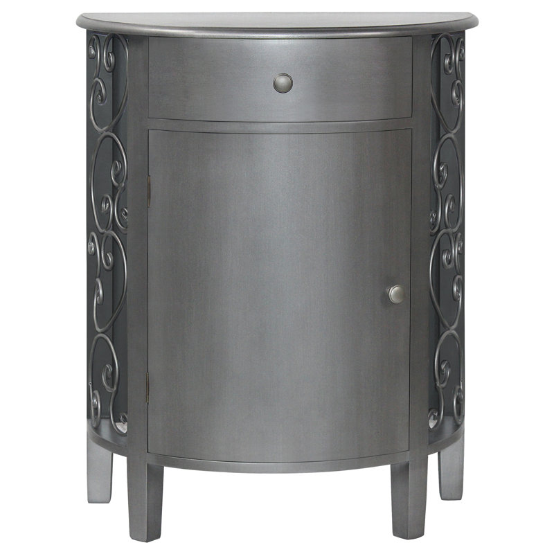 Buffet décoratif 1 porte Heintz, Argent antique