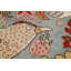 Tapis motif animalier gris avec motif animalier 9 x 12