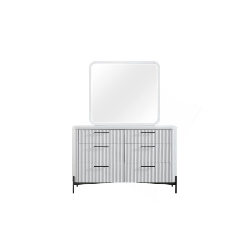 Commode 6 tiroirs Modern, Blanc
