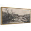 «Rustic Countryside Idyllic River Gravure», impression à la plume classique sur toile-111176180-98042365
