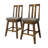 5-Piece Counter-Height Dining Set with Slat-Back Chairs and Square Table, Brown-1969771772