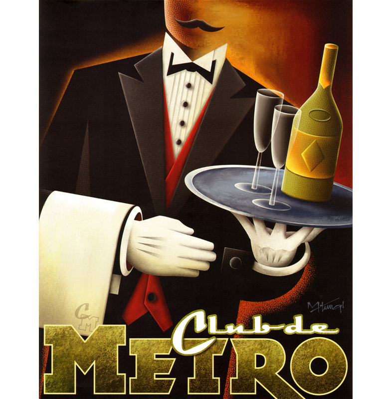 Club de métro, H 18 po x l 14 po