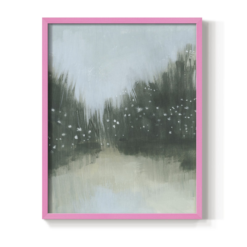 Marsh Morning Fog II, reproduction encadrée - bois massif, H 10 po x l 8 po, Rose