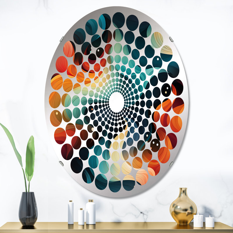 Miroir décoratif Cosmic Harmony III - Radial Dot, L 24 po x H 36 po